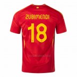1ª Camiseta Espana Jugador Zubimendi 2024
