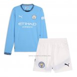 1ª Camiseta Manchester City Manga Larga Nino 2024-2025