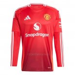 1ª Camiseta Manchester United Manga Larga 2024-2025