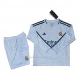 1ª Camiseta Real Madrid Manga Larga Nino 2024-2025