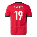 1ª Camiseta Portugal Jugador N.Mendes 2024